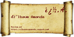 Ölbaum Amanda névjegykártya